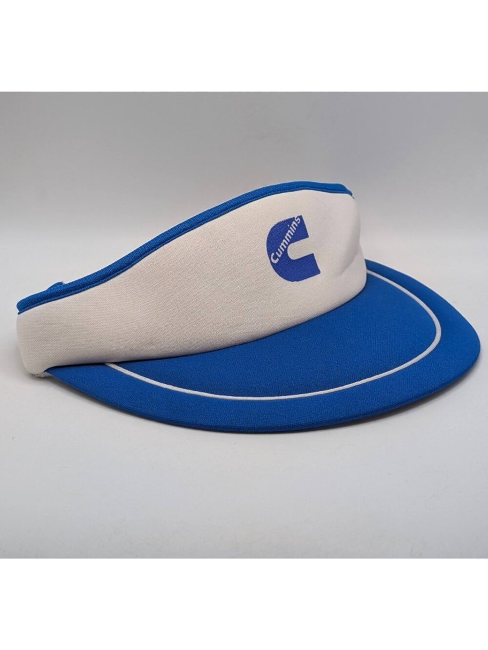 CUMMINS Diesel Gasoline Fuel Trucker Visor Hat Adjustable Strap Back Vintage 80s